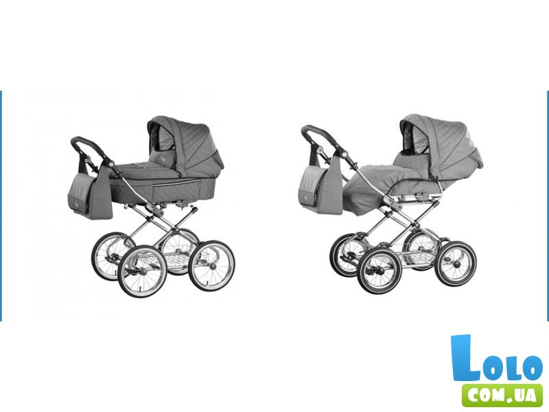 Универсальная коляска 2 в 1 Roan Rialto R-14 (серая)