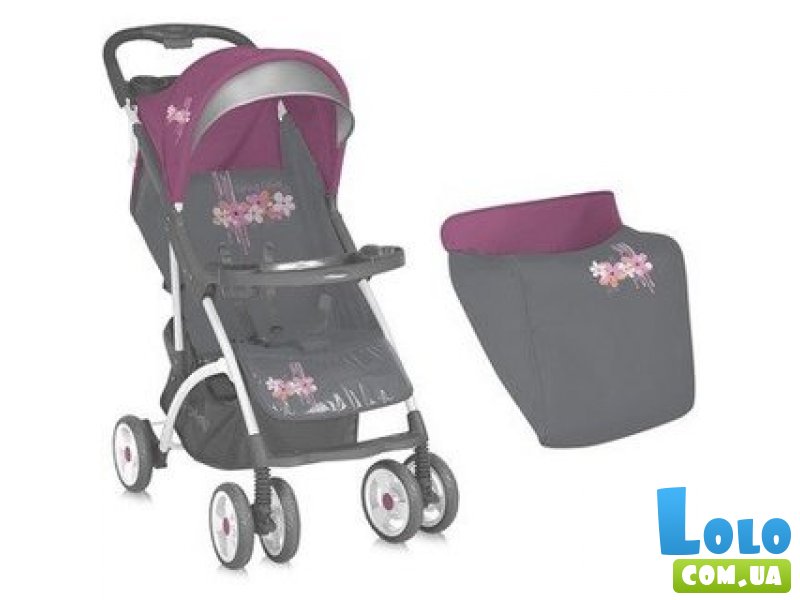 Прогулочная коляска Bertoni Smarty Grey&Pink Spring (розовая с серым)
