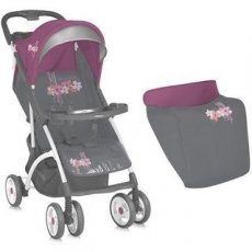 Прогулочная коляска Bertoni Smarty Grey&Pink Spring (розовая с серым)