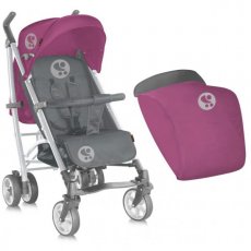 Прогулочная коляска Bertoni S200 Pink&Grey Lorelli (розовая с серым)