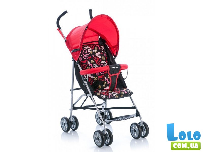 Прогулочная коляска Geoby LD319W-K219 (красная с черным)