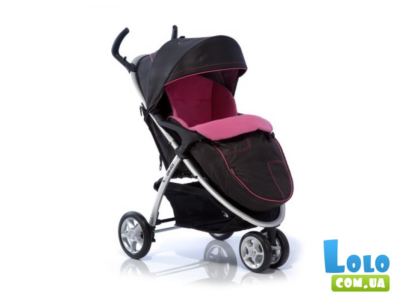 Прогулочная коляска Geoby С409-RMTP (черная с розовым)