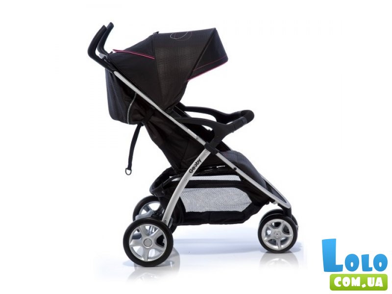 Прогулочная коляска Geoby С409-RMTP (черная с розовым)