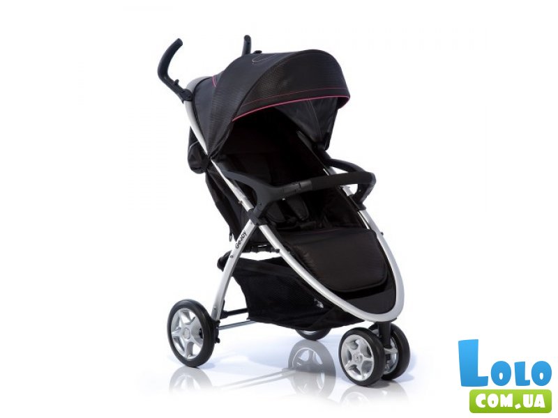 Прогулочная коляска Geoby С409-RMTP (черная с розовым)