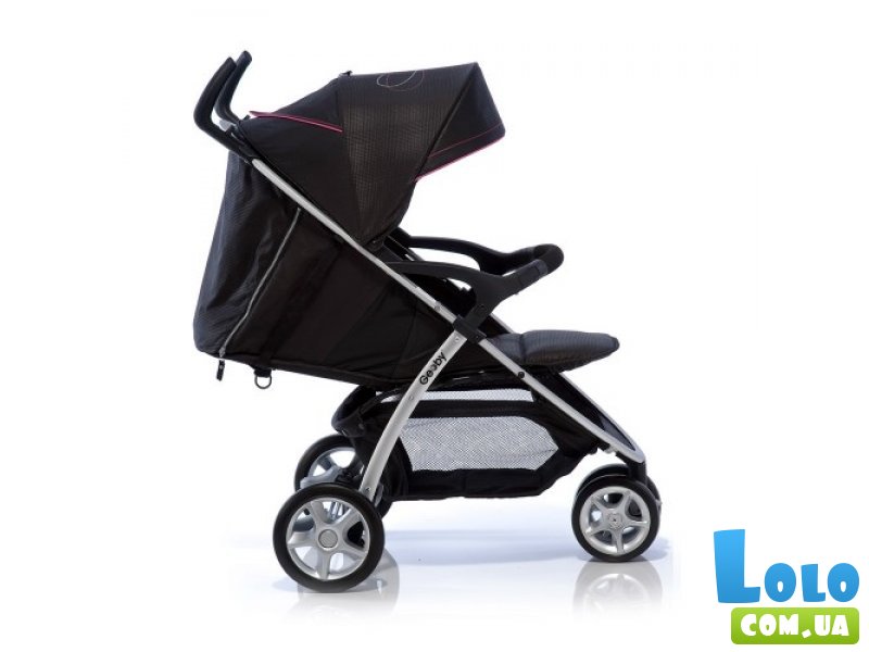Прогулочная коляска Geoby С409-RMTP (черная с розовым)