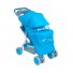 Прогулочная коляска Bertoni Bambini Neon Blue Pirate (синяя), с чехлом для ног