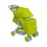 Прогулочная коляска Bambini Neon Green Elephant (зеленая), с чехлом для ног