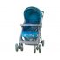 Прогулочная коляска Bambini Mars Blue Pirate (синяя), с чехлом для ног