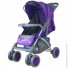 Прогулочная коляска Bambini Mars Violet Butterfly (фиолетовая), с чехлом для ног