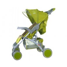 Прогулочная коляска Bambini King Green Elephant (зеленая), с чехлом для ног