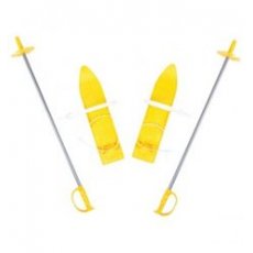 Лыжи пластиковые Marmat 40 см SKI-31-98 (желтые), с палками