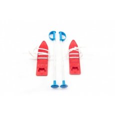 Лыжи с палками Marmat детские пластиковые, длина - 40 см, красный