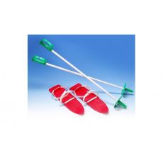 Лыжи пластиковые Marmat 40 см SKI-40-65 (красные), с палками
