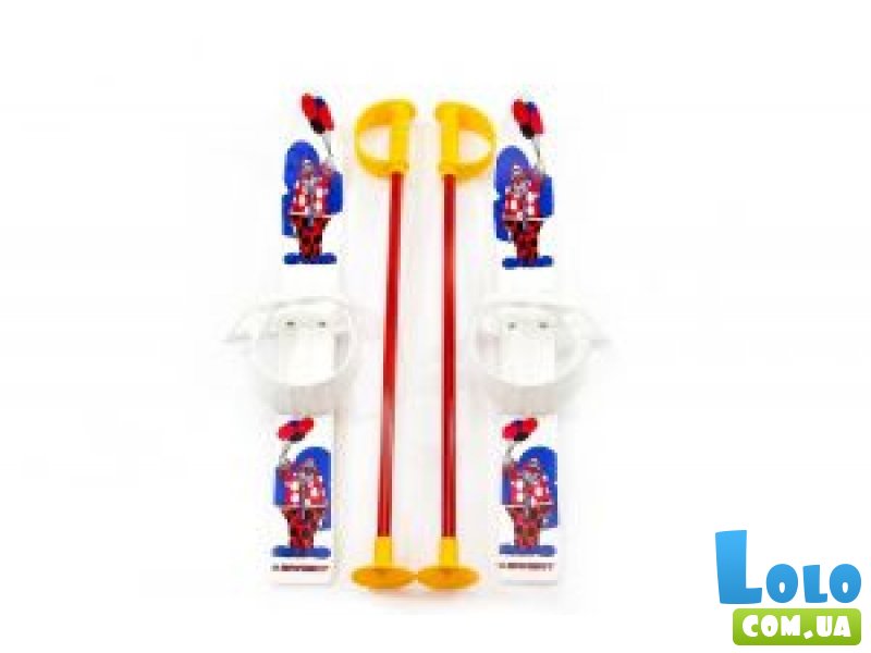 Лыжи с палками Marmat детские пластиковые, длина - 70 см, белый