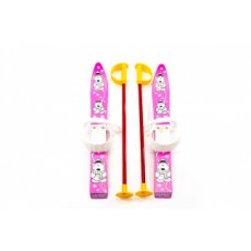 Лыжи пластиковые Marmat 70 см SKI-28-21 (розовые), с палками