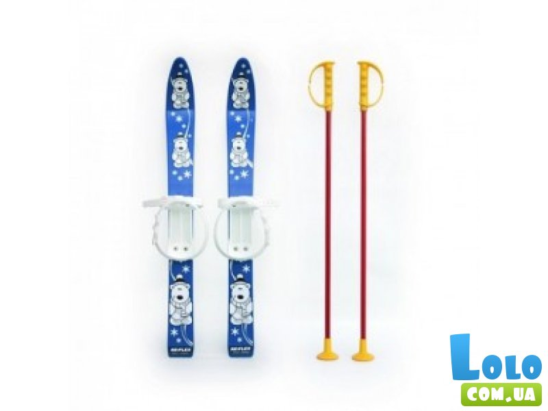 Лыжи пластиковые Marmat 70 см SKI-37-95 (синие), с палками