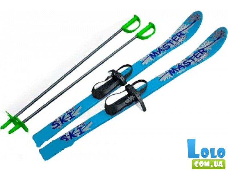 Лыжи пластиковые Marmat 90 см SKI-18-43 (синие), с палками