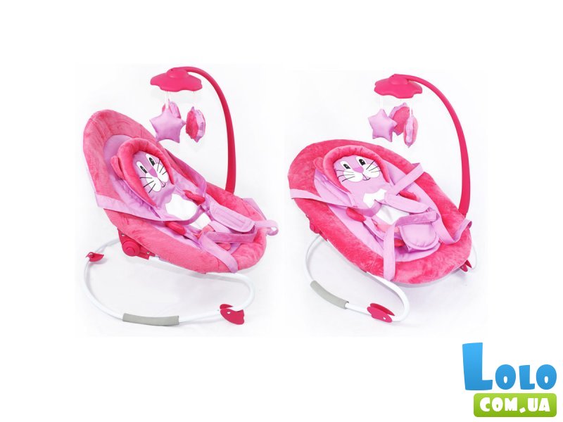 Шезлонг-качалка Baby Tilly Pink BT-BB-0002 (розовый)