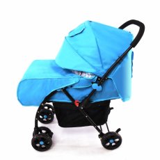 Прогулочная коляска Baby Tilly BT-WS-0004 Blue (голубая), с перекидной ручкой