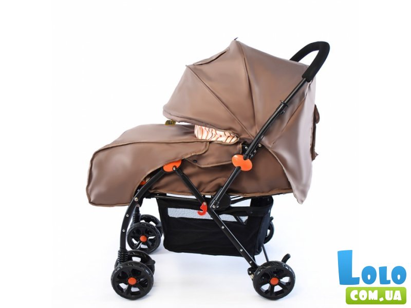 Прогулочная коляска Baby Tilly BT-WS-0004 Brown (коричневая), с перекидной ручкой
