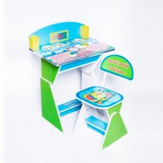 Парта+стул Baby Tilly "Веселой учебы" E2017 Green&Blue (зеленая с голубым)