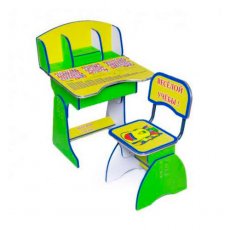 Парта+стул Baby Tilly "Веселой учебы" E2881 Green-Yellow (зеленая с желтым)