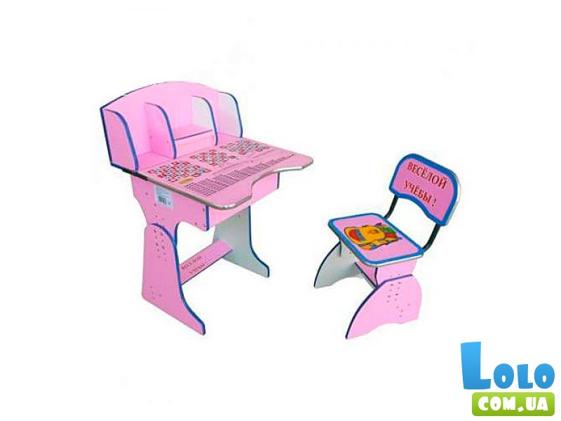 Парта+стул Baby Tilly "Веселой учебы" E2881 Pink (розовая)