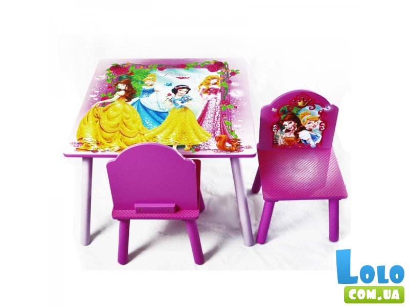 Стол + 2 стула Baby Tilly "Принцессы" BT-CWT-0002 (розовый)