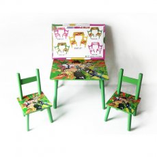 Стол + 2 стула Baby Tilly "Бен-10" W02-5151 (зеленый)