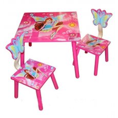 Стол + 2 стула Baby Tilly "Винкс" W02-5155 (розовый)