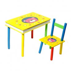 Стол + стул Baby Tilly "Мишка" 2803-705 (желтый), с ящиком