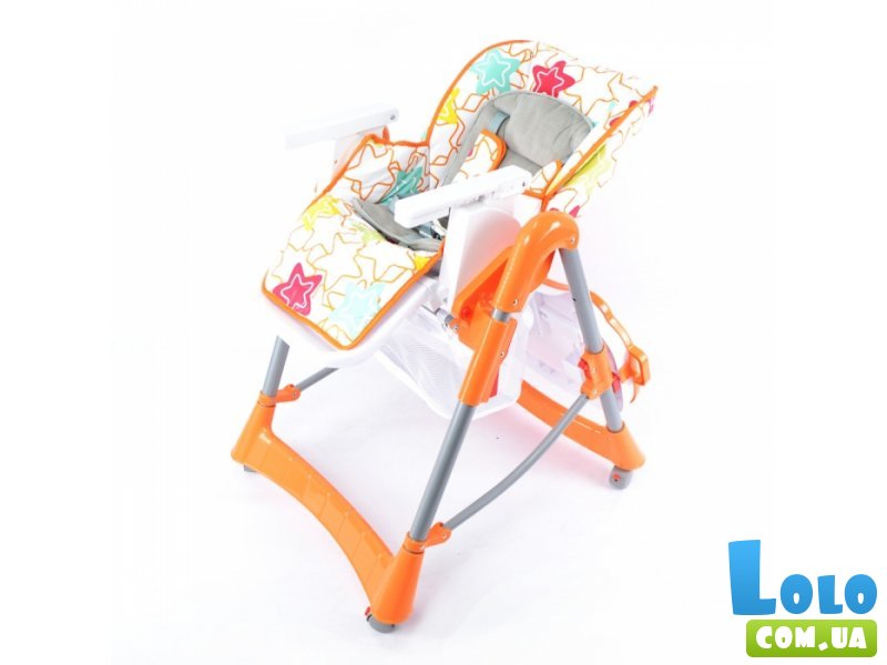 Стульчик для кормления Baby Tilly T-651 Orange (оранжевый с белым)