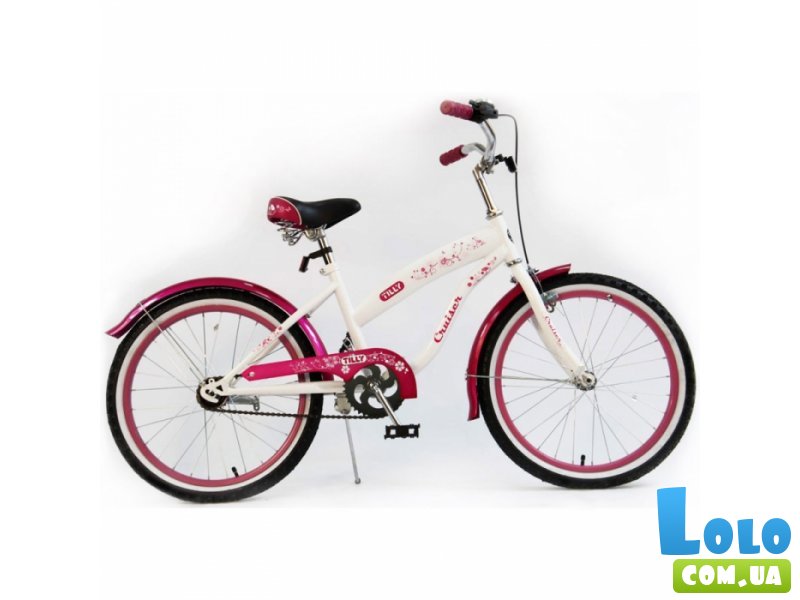 Велосипед двухколесный Baby Tilly Cruiser 20" BT-CB-0041 (белая с розовым)