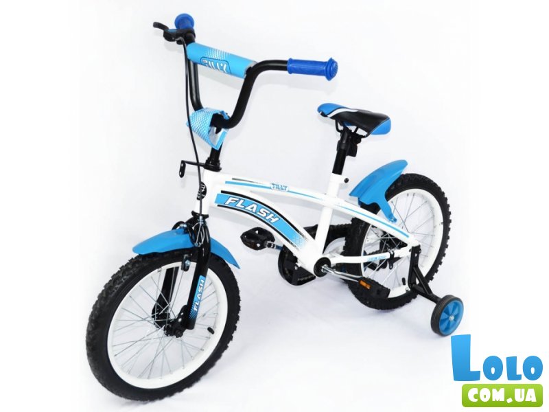 Велосипед двухколесный Baby Tilly Flash 16" BT-CB-0042 Blue (голубой с белым)