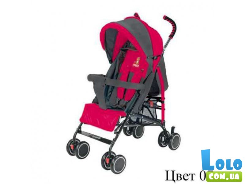 Прогулочная коляска-трость Quatro Mini 2014 7 (красная с серым)
