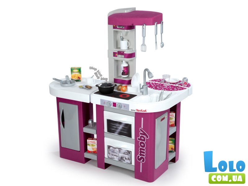 Интерактивная кухня Smoby Mini Tefal Studio XL 24129 (розовая с серым)