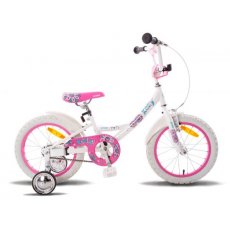 Велосипед двухколесный Pride Kelly 16" 2015 SKD-58-40 (белый с розовым), глянцевый