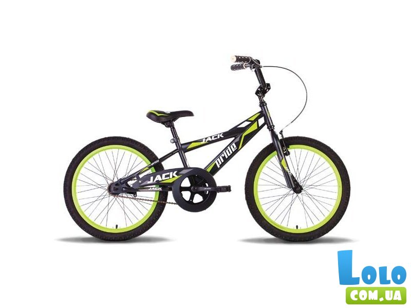 Велосипед двухколесный Pride Jack 20'' 2015 SKD-61-22 (черный с зеленым), матовый
