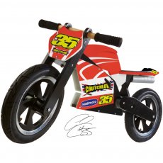 Беговел деревянный Kiddi Moto Heroes 12" SKD-65-27 (красный), с автографом Cal Crutchlow