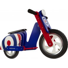 Беговел деревянный Kiddi Moto Scooter 12" SKD-07-71 (синий с красным)