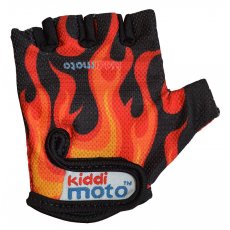 Перчатки для велосипеда Kiddi Moto "Языки пламени" CLO-66-96 (чёрные), размер S