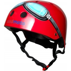Шлем Kiddi Moto "Очки пилота" HEL-49-05 (красный), размер M
