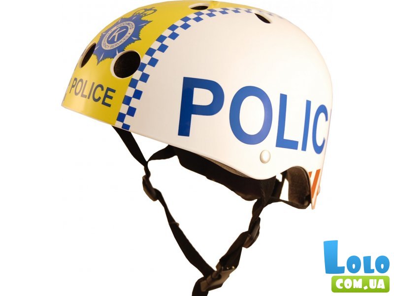 Шлем Kiddi Moto "Полиция" HEL-21-98 (белый), размер M