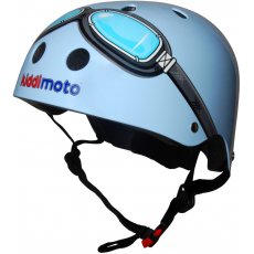 Шлем Kiddi Moto "С очками" HEL-78-75 (голубой), размер S