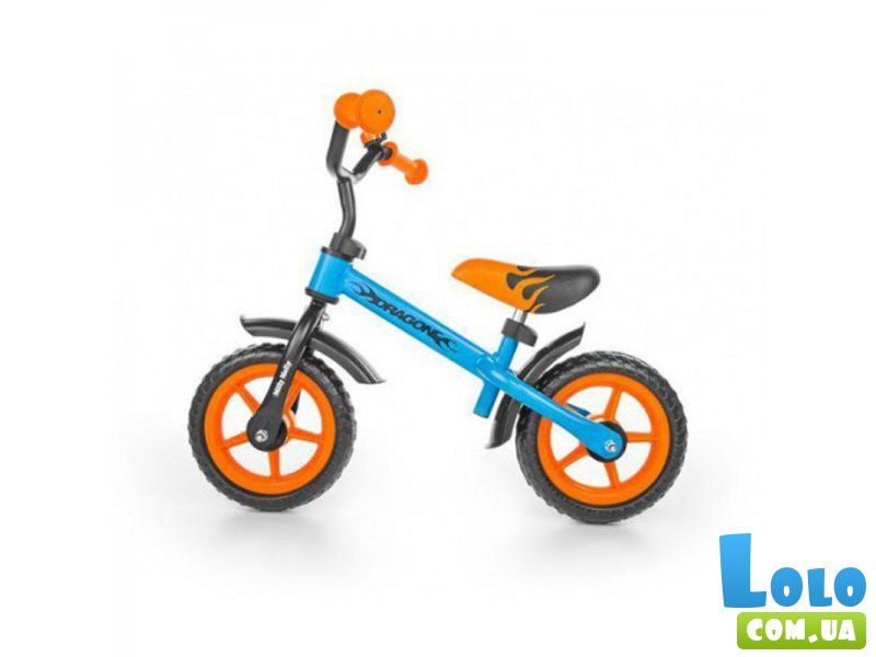 Беговел Milly Mally Dragon_005 (оранжевый с голубым)