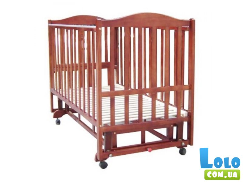 Кроватка деревянная Baby Care BC-407BC, темный орех ламель R