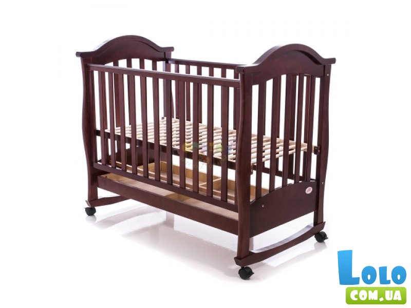 Кроватка деревянная Baby Care BC-411BC, орех ламель R