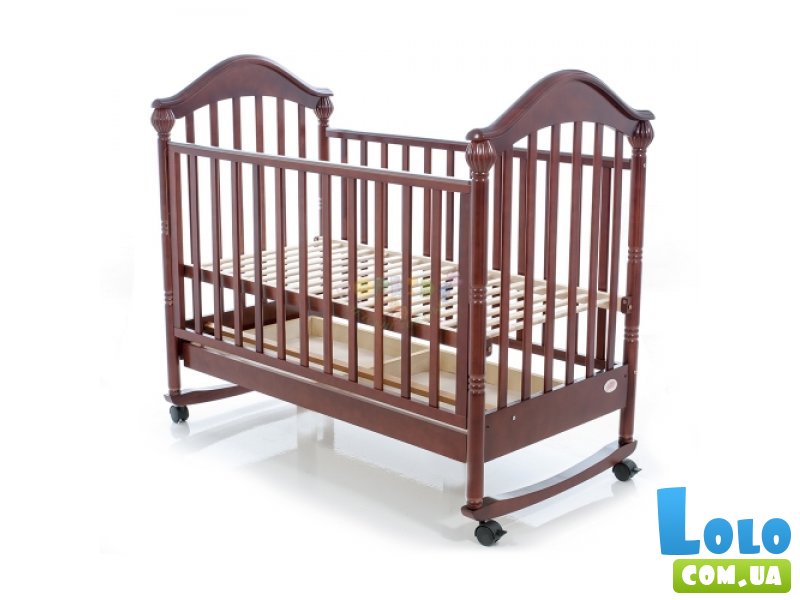 Кроватка деревянная Baby Care BC-419BC, черный темный орех ламель R