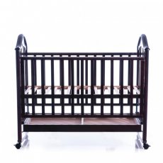 Кроватка Baby Care BC-433 M, черный темный орех