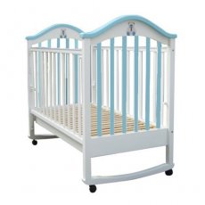 Кроватка Baby Care BC-440M (белая с голубым), ламель